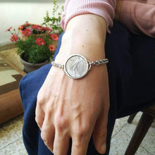 Load image into Gallery viewer, Handmade Vintage Coin Bracelet, Italian Two Sided Coin Sterling Silver Bracelet