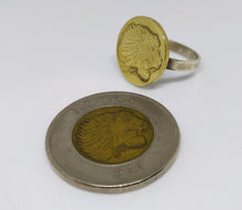 Load image into Gallery viewer, Ethiopian Lion Coin Sterling Silver Ring