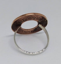 Load image into Gallery viewer, British India Floral Hole Coin Sterling Silver Ring