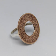 Load image into Gallery viewer, British India Floral Hole Coin Sterling Silver Ring