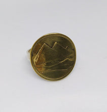 Load image into Gallery viewer, Egyptian Pyramids Coin Sterling Silver Ring