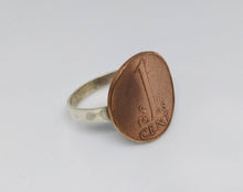 Load image into Gallery viewer, Netherlands 1 Cent Coin 1948 Sterling Silver Ring