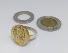 Load image into Gallery viewer, Tutankhamun Egyptian Coin Sterling Silver Ring