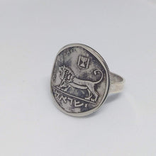 Load image into Gallery viewer, Israeli Lion Of Judah Coin Sterling Silver Ring