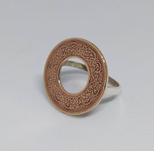 Load image into Gallery viewer, British India Floral Hole Coin Sterling Silver Ring