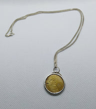 Load image into Gallery viewer, Belgique King Baudouin Coin, Sterling Silver Necklace