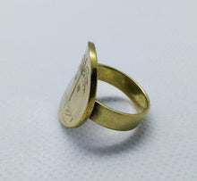 Load image into Gallery viewer, Israeli Palm Tree Coin Brass Ring