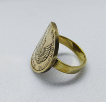 Load image into Gallery viewer, Greek Phoenix Drachma Coin Brass Ring