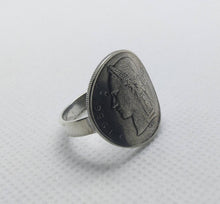 Load image into Gallery viewer, Belgian Coin Sterling Silver Ring