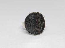 Load image into Gallery viewer, Ethiopian Lion Of Judah Coin Sterling Silver Ring