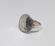Load image into Gallery viewer, Canadian Sail Boat Coin Sterling Silver Ring