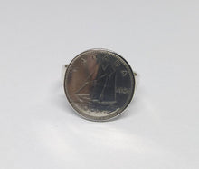 Load image into Gallery viewer, Canadian Sail Boat Coin Sterling Silver Ring
