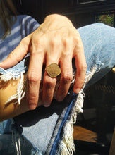 Load image into Gallery viewer, British India Square Anna Coin Sterling Silver Ring