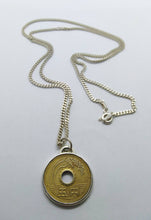 Load image into Gallery viewer, Japanese 5 Yen Coin Sterling Silver Necklace