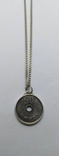 Load image into Gallery viewer, Japanese Chrysanthemum Flowers Coin Sterling Silver Necklace
