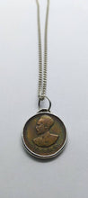 Load image into Gallery viewer, Ethiopian Lion Of Judah Haile Selassie Coin Sterling Silver Necklace