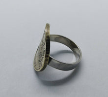 Load image into Gallery viewer, India Lotus Flower Coin Sterling Silver Ring