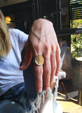 Load image into Gallery viewer, Greek Phoenix Drachma Coin Brass Ring