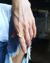 Load image into Gallery viewer, Lebanese Cedar Tree Coin Sterling Silver Ring