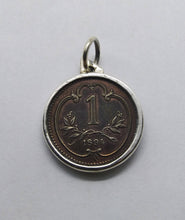 Load image into Gallery viewer, Austrian 1894 Heller Coin Sterling Silver Necklace