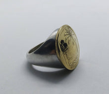 Load image into Gallery viewer, Israeli Palm Tree Coin Sterling Silver Signet Ring
