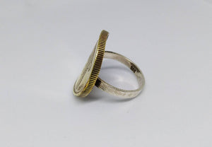 Egyptian Cleopatra Coin Sterling Silver Ring