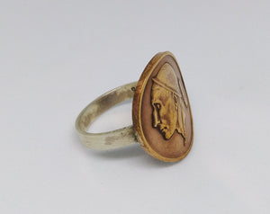 Belgian Coin Sterling Silver Ring