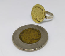 Load image into Gallery viewer, Ethiopian Lion Coin Sterling Silver Ring
