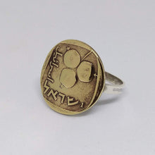 Load image into Gallery viewer, Israeli Pomegranate Coin Sterling Silver Ring
