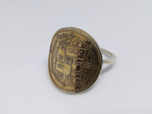 Nepali Coin Sterling Silver Ring