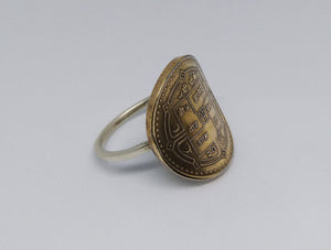 Nepali Coin Sterling Silver Ring