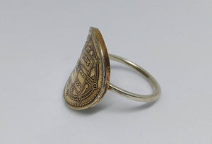 Nepali Coin Sterling Silver Ring