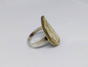 Egyptian Cleopatra Coin Sterling Silver Ring