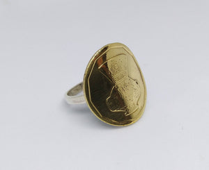 Egyptian Vase Coin Sterling Silver Ring