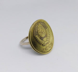 Soviet Union Coin Sterling Silver Ring