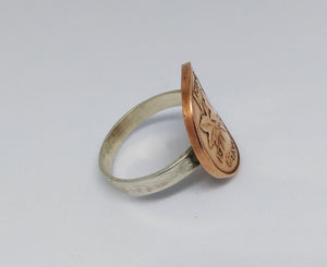 Canadian Maple Leaf Coin Sterling Silver Ring