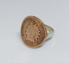 Load image into Gallery viewer, USA American Indian Head Coin Silver Ring
