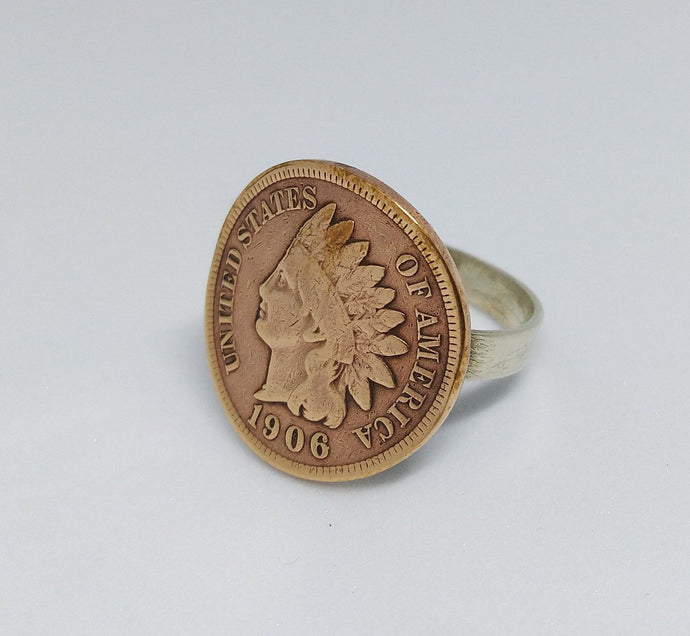 USA American Indian Head Coin Silver Ring