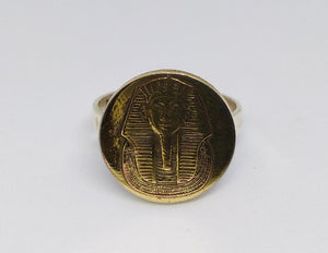 Tutankhamun Egyptian Coin Sterling Silver Ring