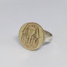 Load image into Gallery viewer, Tutankhamun Egyptian Coin Sterling Silver Ring
