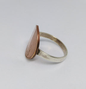 Netherlands 1 Cent Coin 1948 Sterling Silver Ring