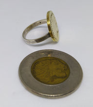 Load image into Gallery viewer, Ethiopian Lion Coin Sterling Silver Ring
