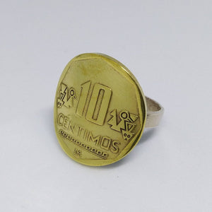 Peruvian Coin Sterling Silver Ring