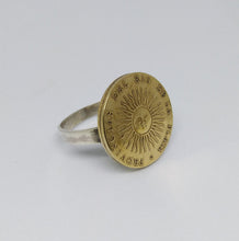 Load image into Gallery viewer, Argentinian Sun Coin Sterling Silver Ring
