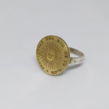 Load image into Gallery viewer, Argentinian Sun Coin Sterling Silver Ring
