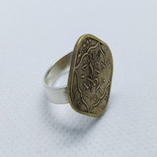 Load image into Gallery viewer, British India Square Anna Coin Sterling Silver Ring
