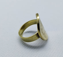 Load image into Gallery viewer, Israeli Palm Tree Coin Brass Ring
