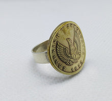 Load image into Gallery viewer, Greek Drachma Phoenix Coin Sterling Silver Ring
