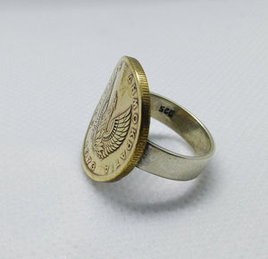 Greek Drachma Phoenix Coin Sterling Silver Ring