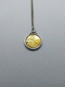 Belgique King Baudouin Coin, Sterling Silver Necklace